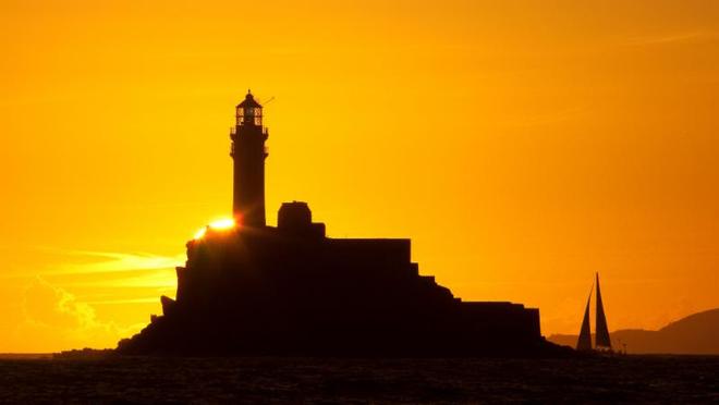 Rounding the historic Fastnet Rock - a lasting memory for all crews in the Rolex Fastnet Race starting from the Royal Yacht Squadron on Sunday 6th August ©  Rolex/Daniel Forster http://www.regattanews.com